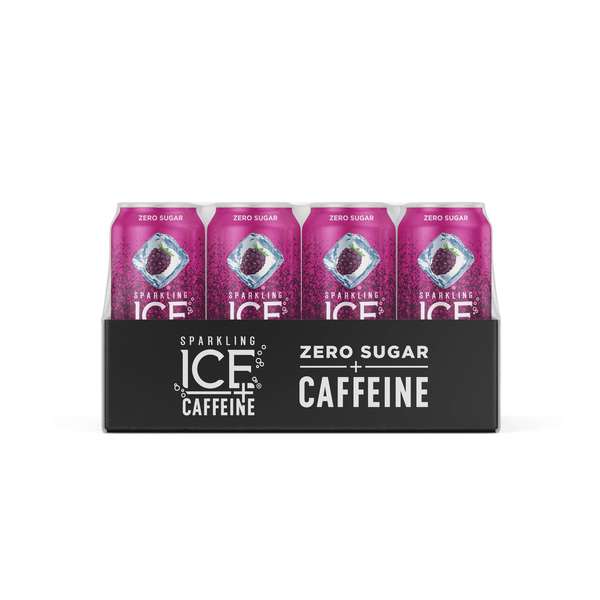 Sparkling Ice Sparkling Ice +Caffeine Black Raspberry Sparkling Water 16 oz., PK12 FG00216